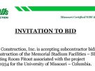 INVITATION TO BID – Memorial Stadium Facilities