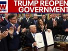 美国史上最长停摆43天终结：特朗普深夜签署临时拨款法案 政府重启但危机未消